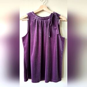 Ann Taylor Velvet Purple Tank Top - S